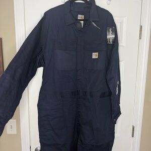 Carhartt NWT 54 Regular Flame Resistant Dark Blue Work Coveralls